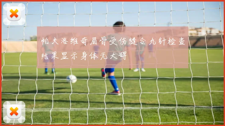 帕夫洛维奇眉骨受伤缝合九针检查结果显示身体无大碍